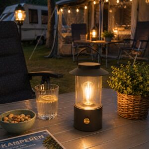 Lantaarn IP44 Warm Wit Dimbaar (kleur taupe)