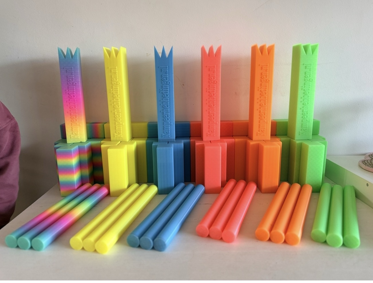 Glow Kubb regenboog